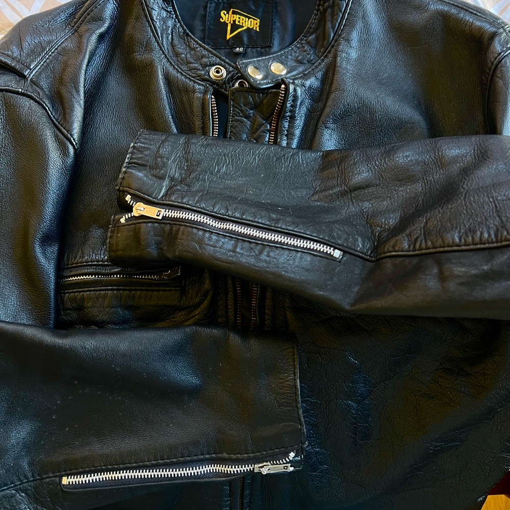 Rare Vintage Leather Motorcycle Jacket